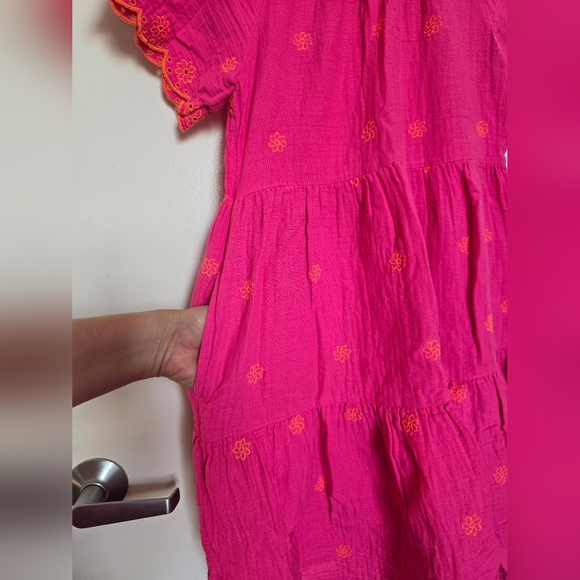 Cat & Jack Pink Flutter Sleeve Sundress Casual - Picture 7 of 8